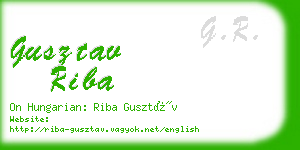 gusztav riba business card